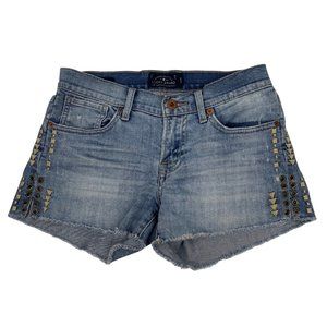 Lucky Brand Malibu Denim Shorts Raw Hem Frayed Bohemian Blue Size   0 25